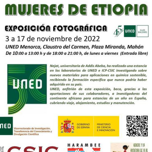 Exposición fotográfica “Mujeres de Etiopía en la UNED Menorca